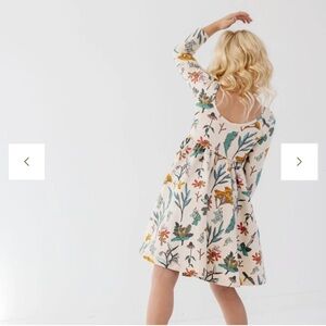 Alice + Ames Girls' Floral Print Pink Cotton Dress